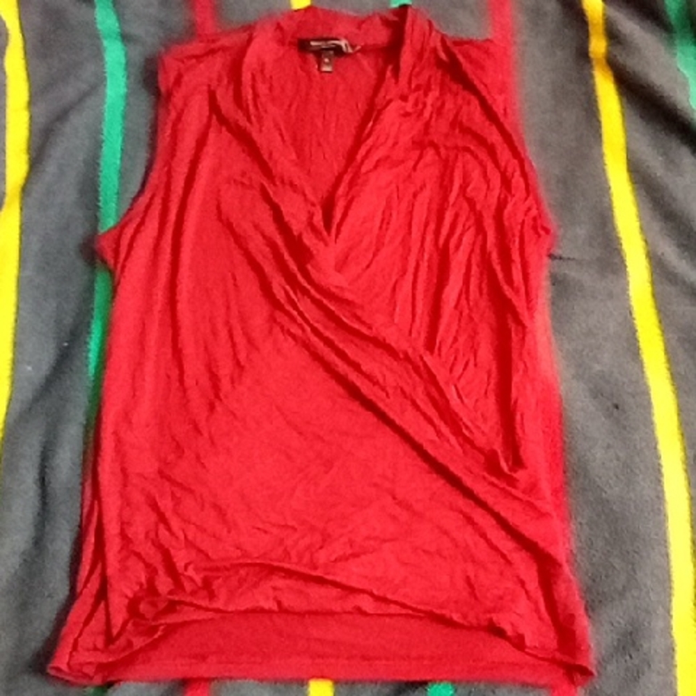 Women's Banana Republic Red Wrap Tank Top Size Medium